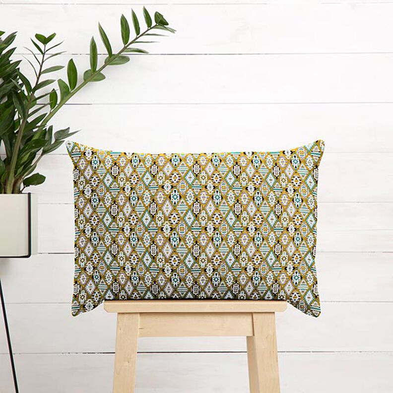 Tissu en coton Cretonne Ethnique – moutarde, image number 6