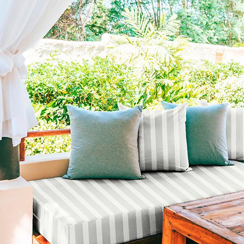 Tissu d’extérieur Acrisol Listado – écru/gris,  image number 6