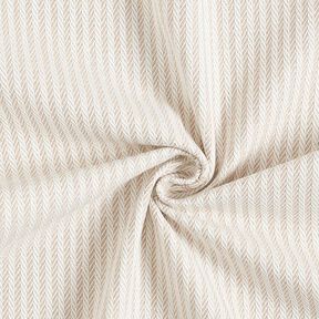 Tissu de décoration Jacquard Rayures discrètes – beige foncé, 