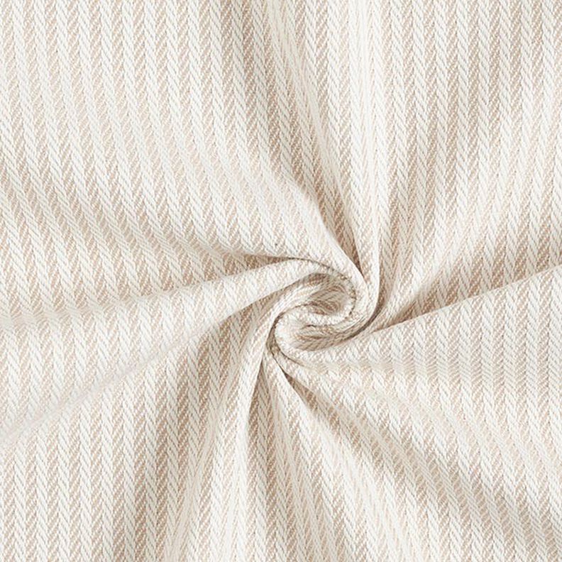 Tissu de décoration Jacquard Rayures discrètes – beige foncé,  image number 1