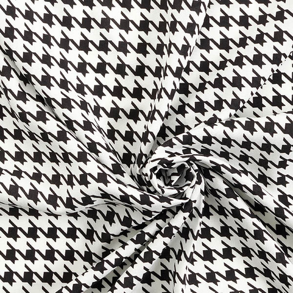 Tissu en viscose Pied-de-poule – blanc/noir,  image number 3