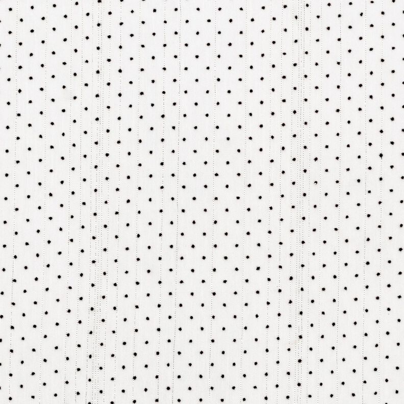 Mousseline Rayures et pois pailletés – blanc, image number 1