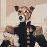 Panel Gobelin chien – beige foncé/noir,  thumbnail number 1