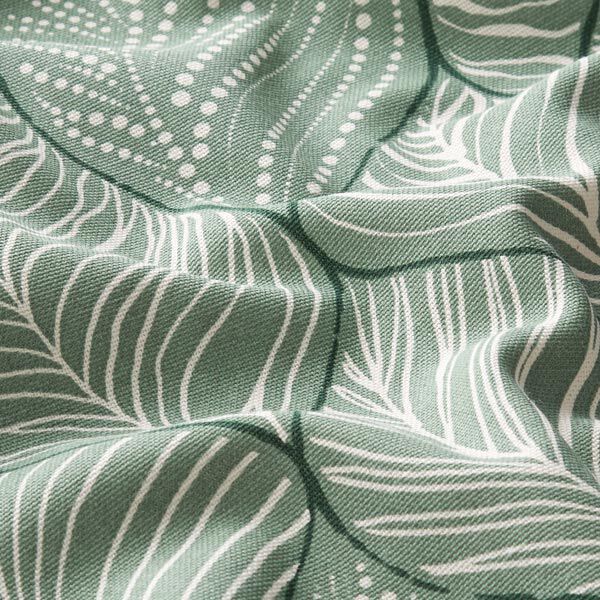 Tissu de décoration semi-panama feuilles simples – roseau,  image number 2