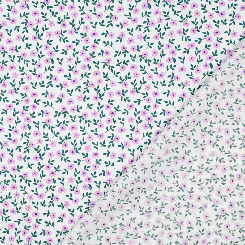 GOTS Popeline coton Streublümchen | Poppy Fabrics – blanc/rose,  image number 4