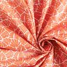 Coton enduit Mini feuilles abstraites – orange/blanc,  thumbnail number 4