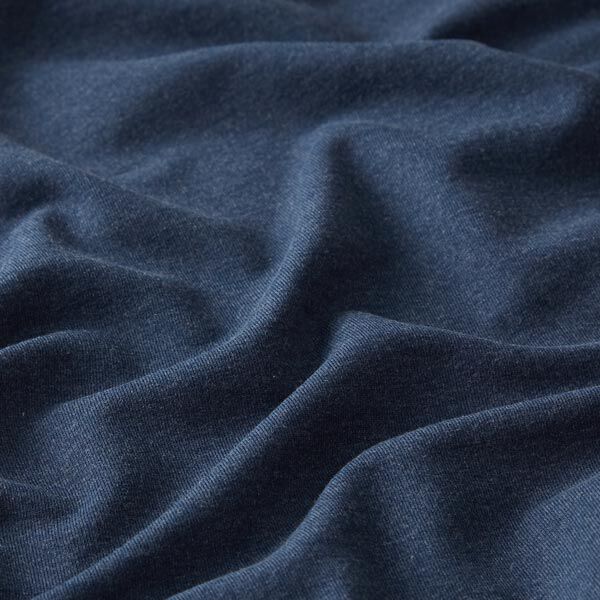 French Terry chiné fin – bleu marine/gris,  image number 2