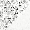 Flanelle coton Chiens | Poppy Fabrics – blanc/noir,  thumbnail number 4