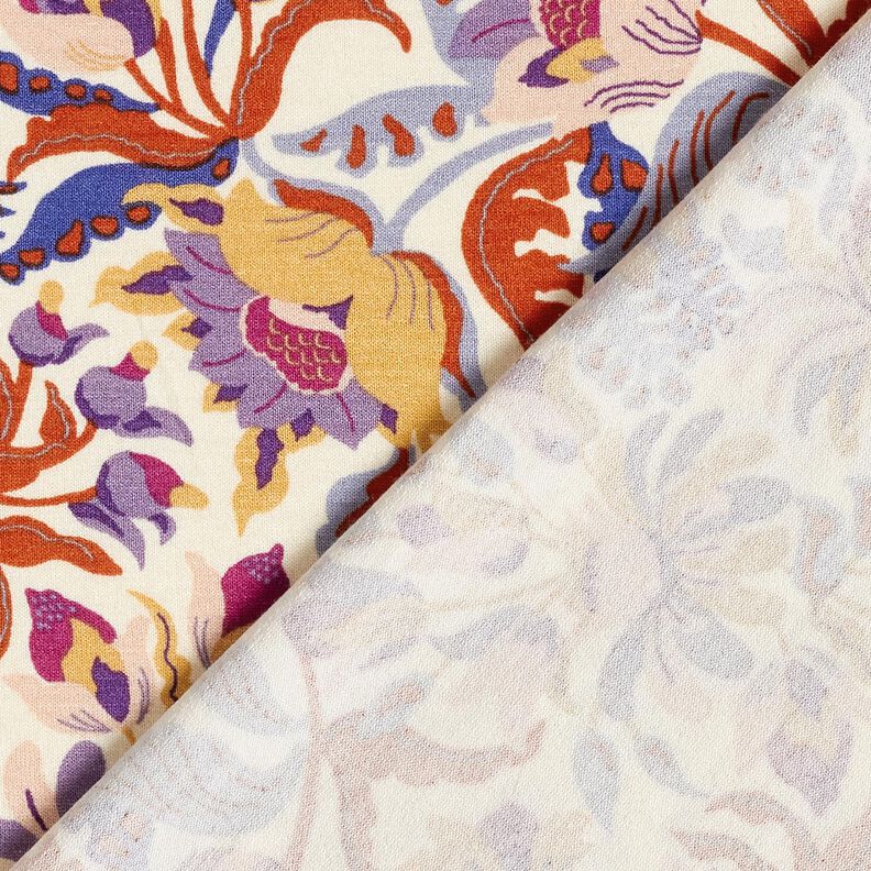 Jersey viscose Fleurs et ornements | Katia Fabrics – crème/lavande, image number 4