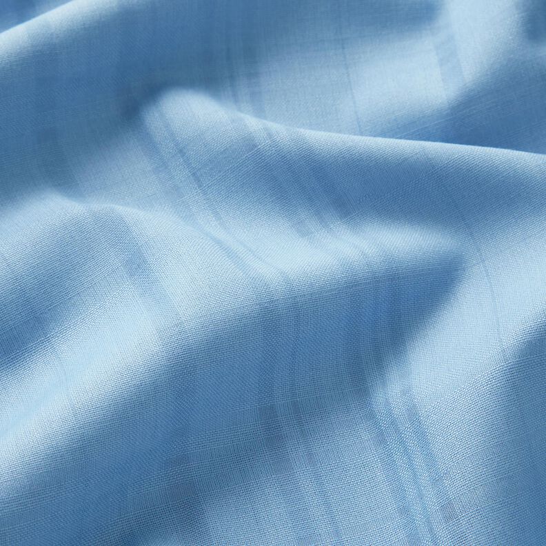 Tissu en coton léger à carreaux translucides – bleu clair,  image number 2