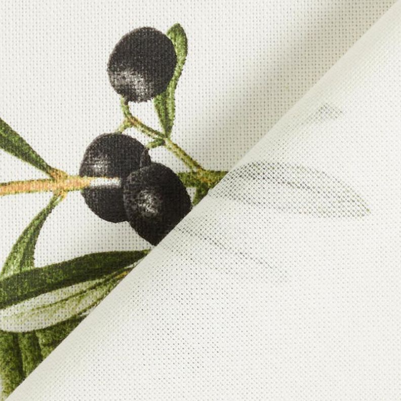 Tissu de décoration Semi-panama Olives – écru/olive foncé,  image number 3