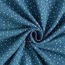 Tissu double gaze de coton Petits points – bleu jean/blanc,  thumbnail number 3