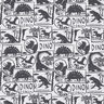Jersey coton Patchs dinosaures | by Poppy blanc/anthracite,  thumbnail number 1