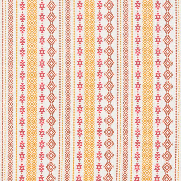 Tissu en coton cretonne Ethno – moutarde/beige,  image number 1