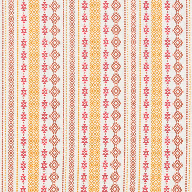 Tissu en coton cretonne Ethno – moutarde/beige,  image number 1
