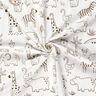 Jersey coton Animaux de la jungle dessinés – ivoire/chocolat,  thumbnail number 3