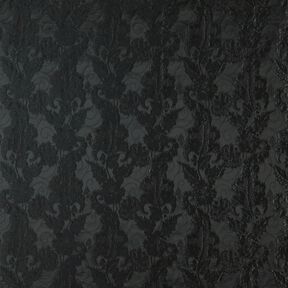 Jacquard d’habillement Brocart Fleurs – noir, 