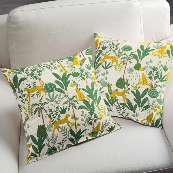 Tissu de décoration Semi-panama Léopards de la jungle, image number 7