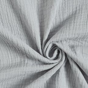 GOTS Tissu triple gaze de coton – gris clair, 