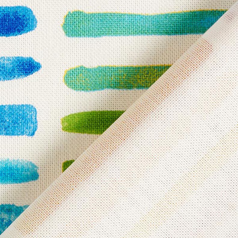 Tissu de décoration Semi-panama rayures arc-en-ciel – blanc, image number 4