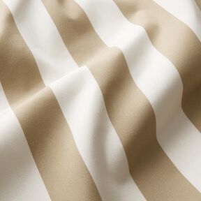 Tissu d’extérieur Canvas Blockstreifen – beige foncé/ivoire, 