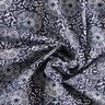 Tissu en coton Cretonne Mandala fleuri – blanc/bleu nuit,  thumbnail number 3