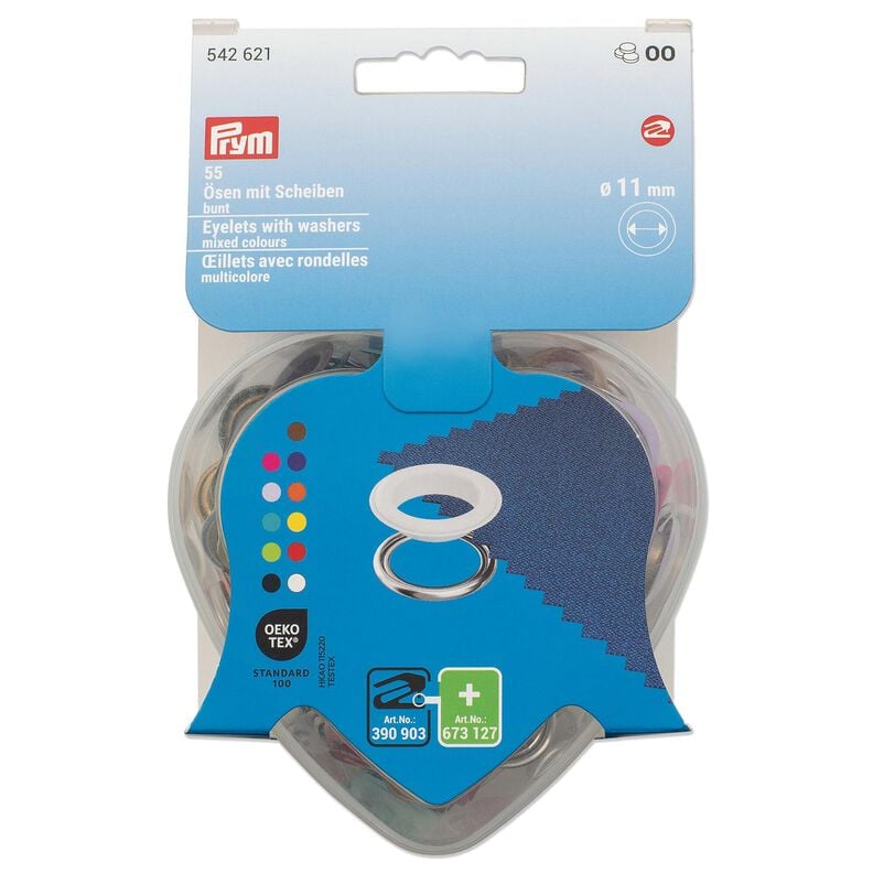 Œillets avec disques, boîte en forme de cœur [11 mm] | Prym – rouge,  image number 4
