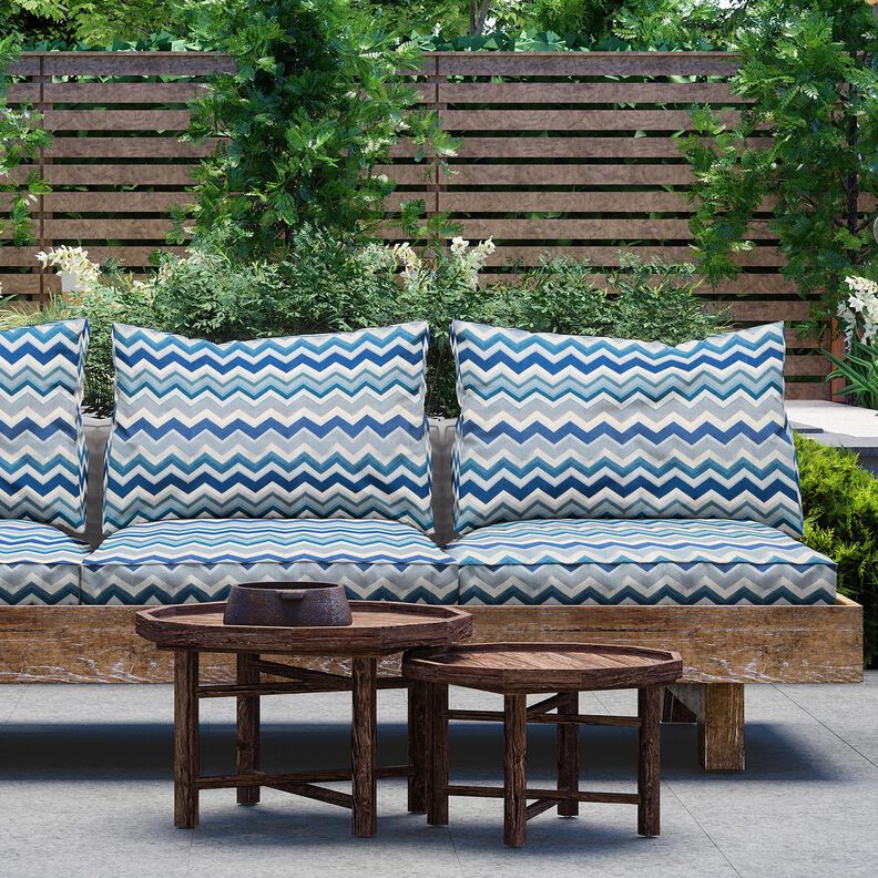 Tissu d’extérieur Canvas Pointes – bleu, image number 6