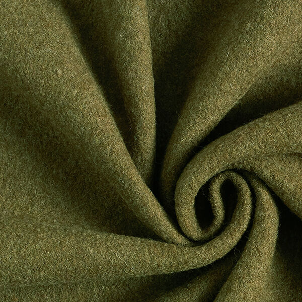 Loden de laine foulé Chiné – olive,  image number 1