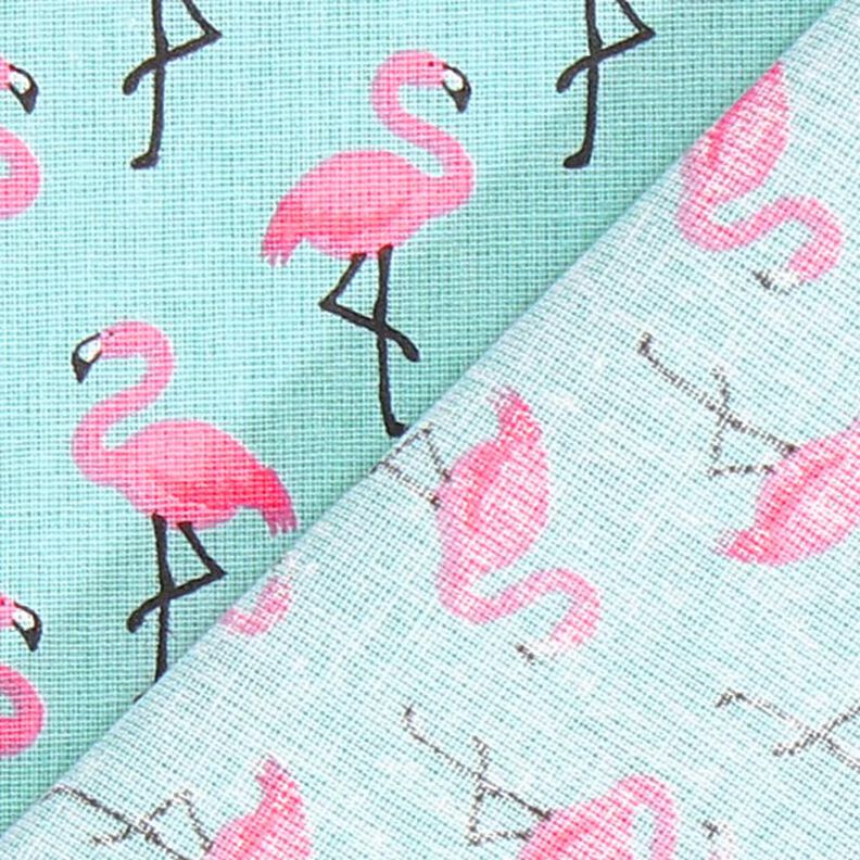 Coton enduit Flamant rose – bleu clair,  image number 3