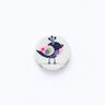 Bouton motif oiseau 2 trous [ Ø 15 mm ] – écru/noir,  thumbnail number 1