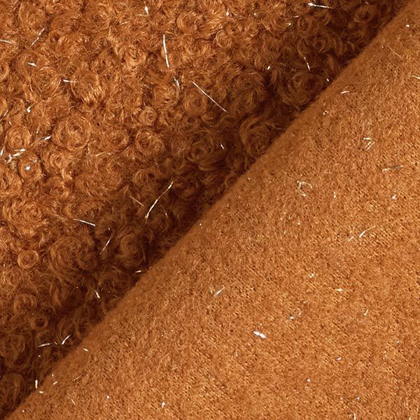 Maille bouclée Fils scintillants – caramel,  image number 3