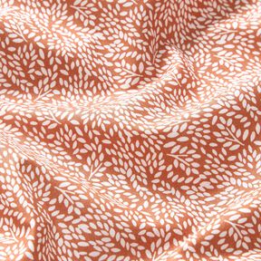 Tissu en coton Cretonne Mini feuilles – homard/blanc, 