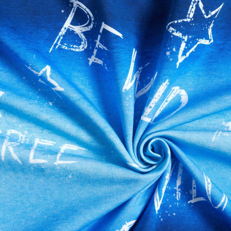 French Terry Be Wild | Glitzerpüppi – bleu roi/blanc, image number 3