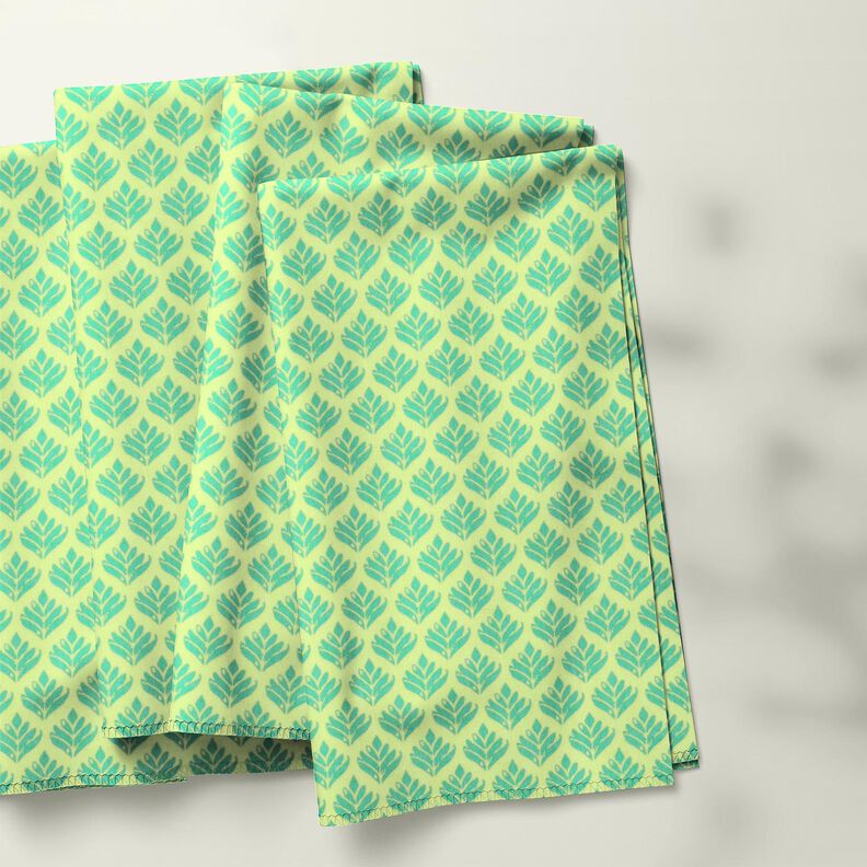 Coton enduit Sujets abstraits – jaune citron/bleu aqua,  image number 5