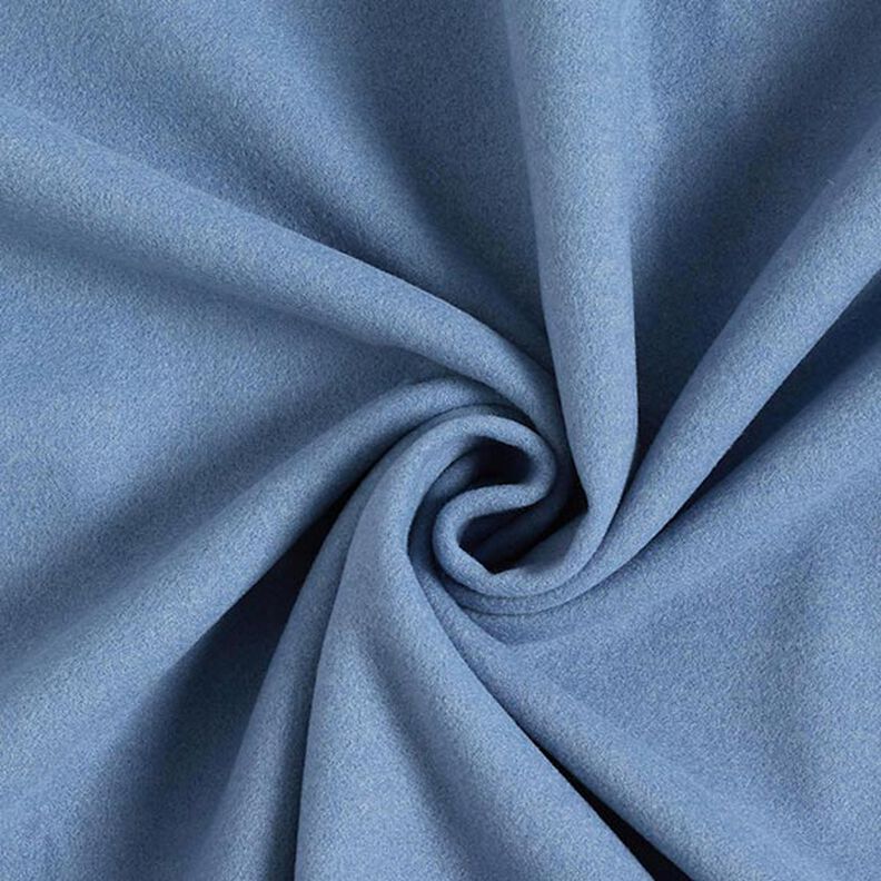 Tissu en polyester recyclé pour manteau – bleu jean,  image number 1