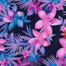 Tissus pour maillot de bain tropische Blumen – bleu marine/rose vif,  thumbnail number 6