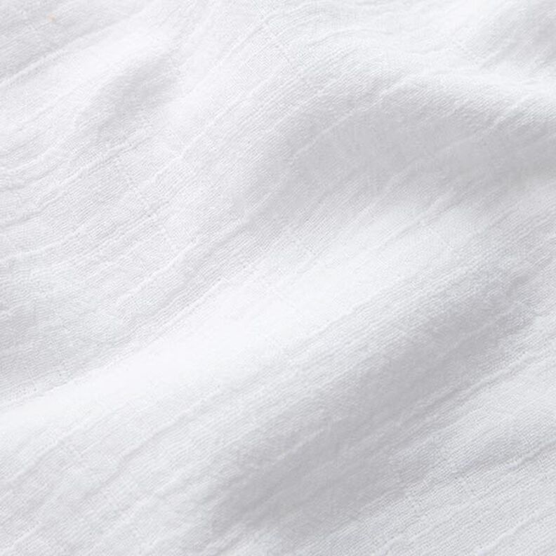 Bambou Tissu double gaze de coton Structure – blanc,  image number 2