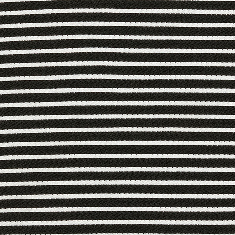 Jersey jacquard Rayures horizontales – noir/blanc,  image number 1