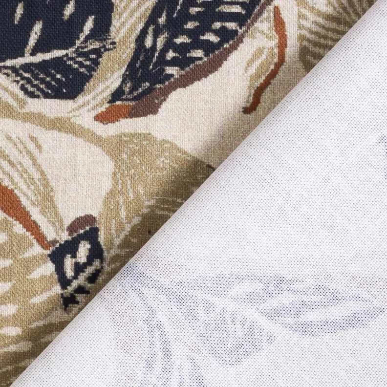Tissu de décoration Semi-panama Feuilles entrelacées – nature/kaki clair, image number 4