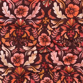 Jersey coton Fleurs Impression numérique – rouge bordeaux, 