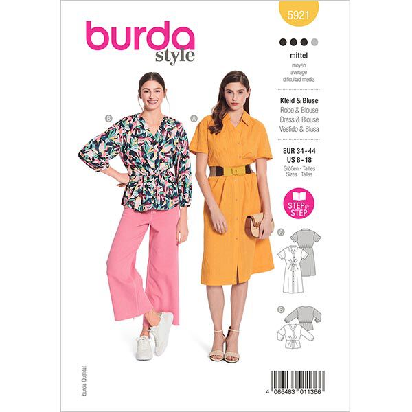 Robe / Chemisier | Burda 5921 | 34-44, image number 1