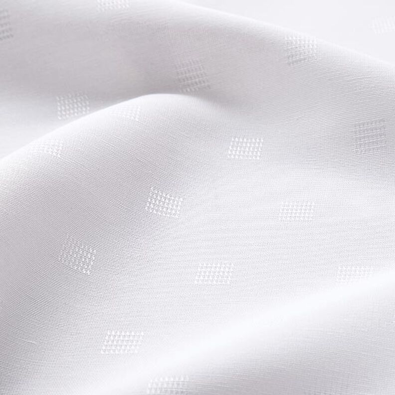 Tissu de décoration damas dés recyclé – blanc,  image number 4