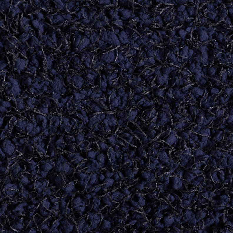 Fourrure synthétique avec fils fantaisie – bleu nuit,  image number 1