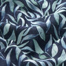 Tissu double gaze de coton Feuilles aquarelle Impression numérique – bleu marine,  thumbnail number 2