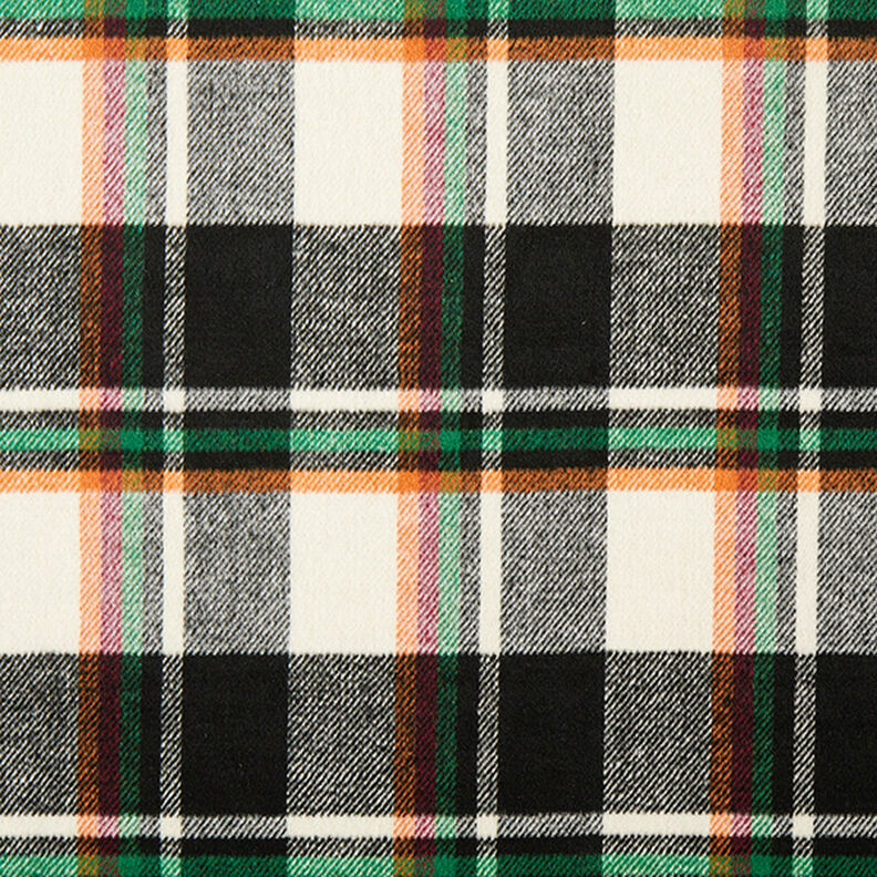 Tissu pour manteau Carreaux colorés – noir/blanc,  image number 1