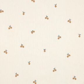 GOTS Popeline coton petits citrons | Poppy Fabrics – nature/brun faon, 
