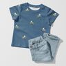 GOTS Jersey coton Tracteur Impression numérique – bleu jean,  thumbnail number 6