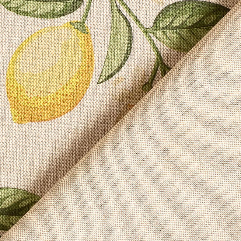 Tissu de décoration Semi-panama citronnier – nature/jaune,  image number 4