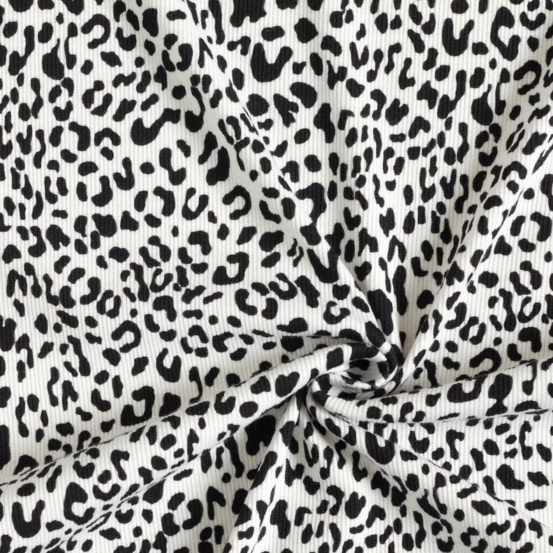 Jersey côtelé Motif léopard – écru,  image number 3